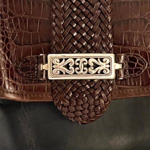 Bolso bandolera de piel vintage Brighton, color negro y marrón, envío rápido 3138-5 imagen 6