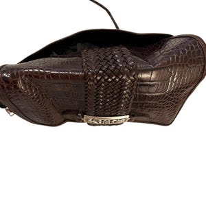 Bolso bandolera de piel vintage Brighton, color negro y marrón, envío rápido 3138-5 imagen 5