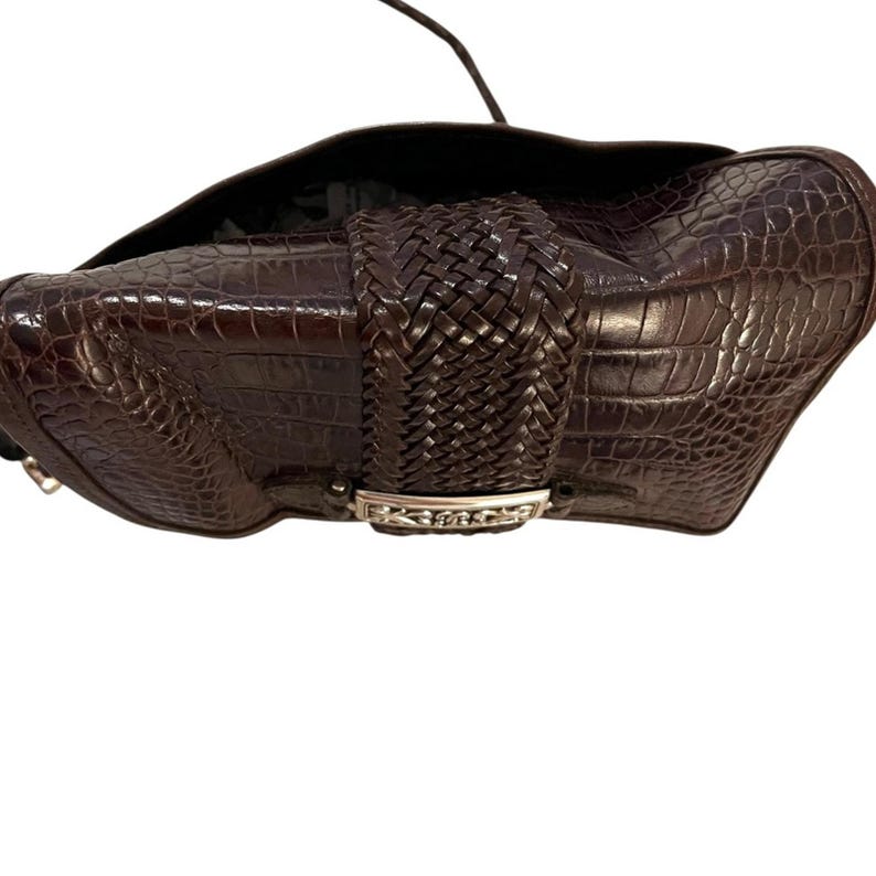 Bolso bandolera de piel vintage Brighton, color negro y marrón, envío rápido 3138-5 imagen 5