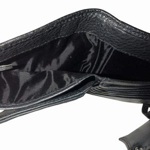 Vintage BRIGHTON Croc-Embossed Black Leather Crossbody Bag 3637/1 image 11