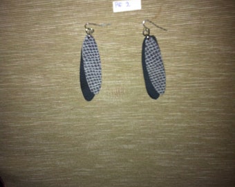 Handmade, unique leather earrings