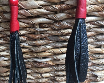 Handmade, unique leather earrings