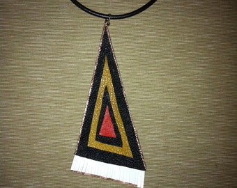 Handmade, unique leather necklace