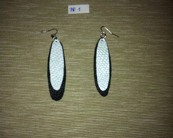 Handmade, unique leather earrings