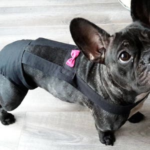 Hygienic panties for dogs model BLACK Pink bow