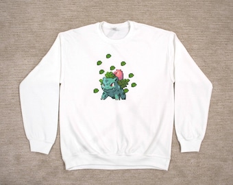 Ivysaur 8-bit White crewneck
