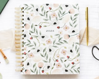 2024 Floral Christian Planner, 2024 Daily Planner, 2024 Weekly Planner, Meal Planner, 2024 Faith Agenda, Planner for Women, Goal Journal