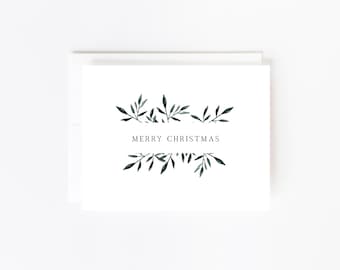 Merry Christmas Greeting Card, Holiday Greeting Card, Religious Christmas Card, Christmas Card Set of 4, Blank Holiday Cards