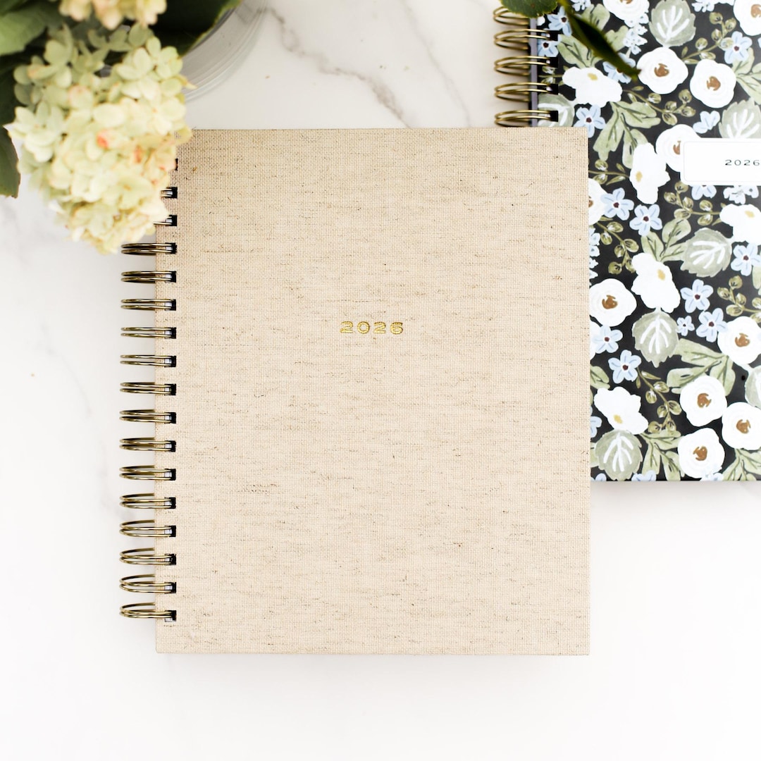 Burde Life Planner Decor 2026 - Hardcover Personal Development Planner With Hidden Spiral, Monthly Reflections, Habit Trackers & Stickers