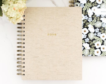2026 Daily Christian Planner, 2026 Weekly Planner, Meal Planner, Habit Tracker, 2026 Faith Agenda, Linen or Floral Planner for Women