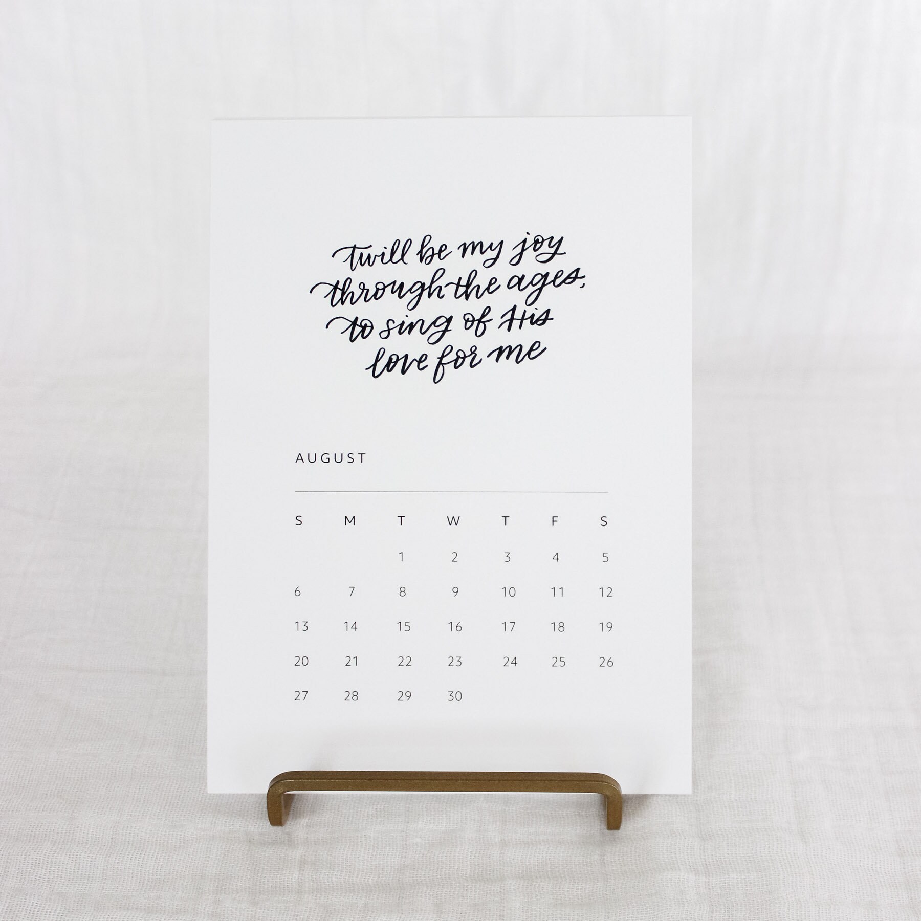 2023 Monthly Hymn Calendar Display 2023 Desk Calendar With Etsy