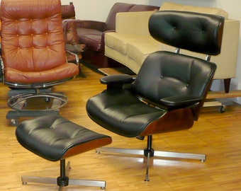 New Leather UPHOLSTERY Any Color for Vintage Plycraft Lounge Chair or Similar Eames Type Style