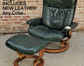 Custom for You: Ekornes Stressless Recliner in ANY Color New Leather,