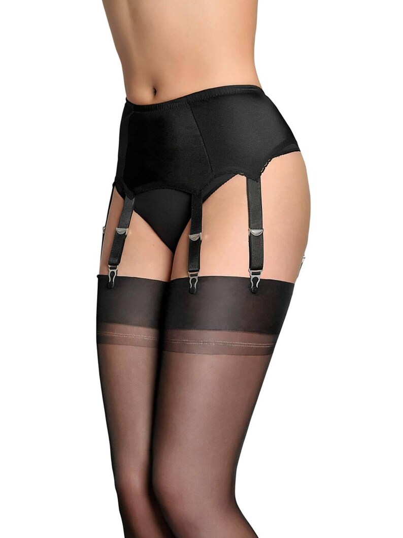 Premier Lingerie Lycra '6 Strap' Suspender / Garter Belt for Stockings PL2 image 3