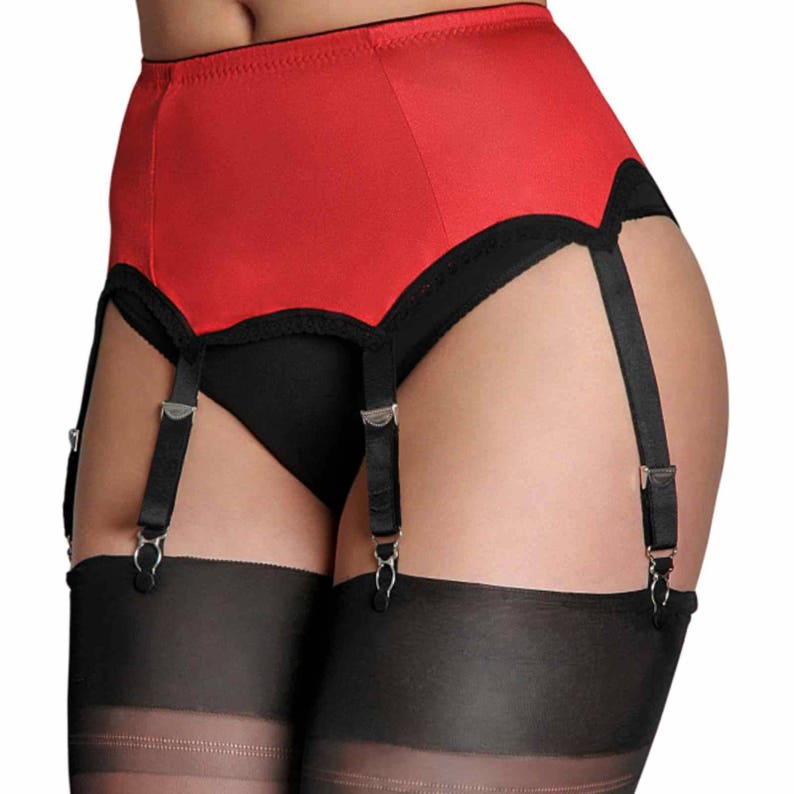 Premier Lingerie Lycra '6 Strap' Suspender / Garter Belt for Stockings PL2 image 6