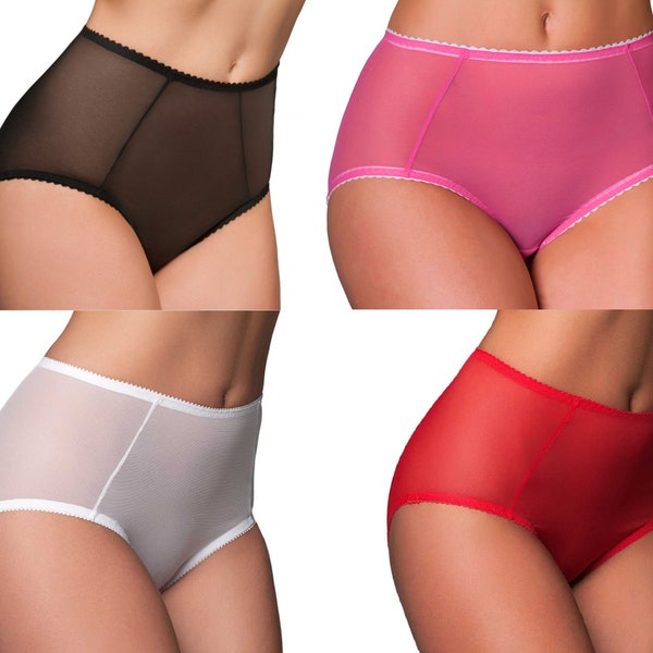 Premier Lingerie 'Betty' See Through Powermesh Sheer Brief Knickers (PLbsk) [UK]