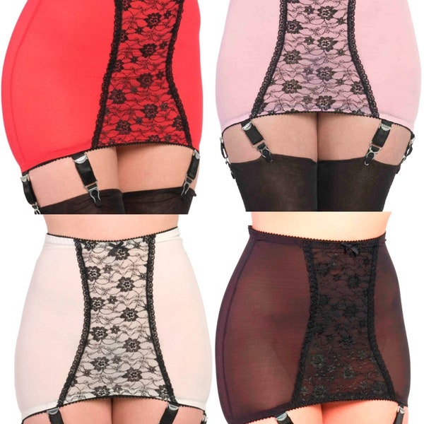 Premier Dessous-Vintage-Stil Shapewear-Longline-Gürtel mit Strumpfhaltern (PLpg6)