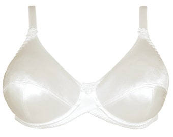 Premier Lingerie 'Silhouette Lingerie ‘Sirena’ Pearl Satin Underwired Full Cup Bra UK SIZES [9202p]