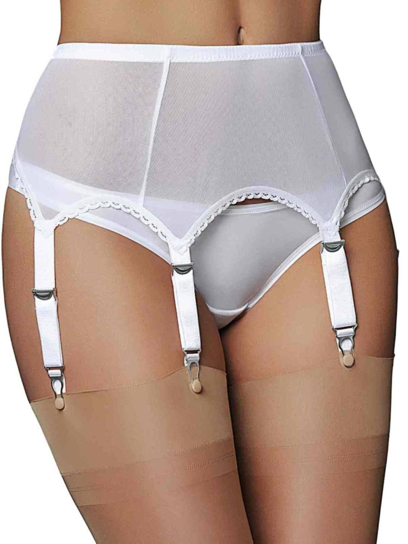 Premier Lingerie 6 Strap 'crotchless' Shapewear Girdle With Garters for  Stockings Plcg6 -  New Zealand