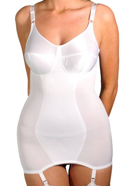 Premier Lingerie 'silhouette Collection White Satin Madame 'X' Open Corselette  Shapewear mx150w 