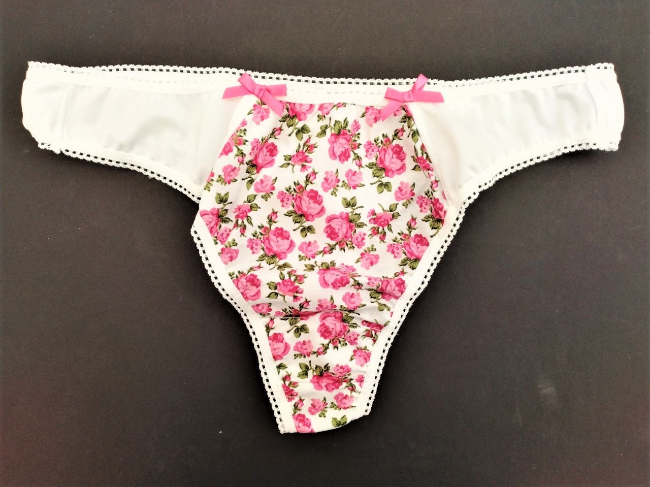 Premier Lingerie English Rose Burlesque Thong fp38 WHITE - Etsy UK