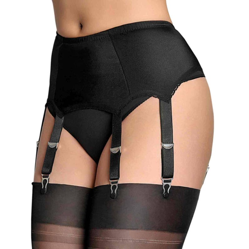 Premier Lingerie Lycra '6 Strap' Suspender / Garter Belt for Stockings PL2 image 4