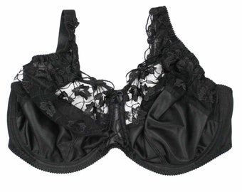 Premier Lingerie 'Silhouette Collection' Cascade Black Full Cup Underwired Bra UK SIZES ( 3107b )