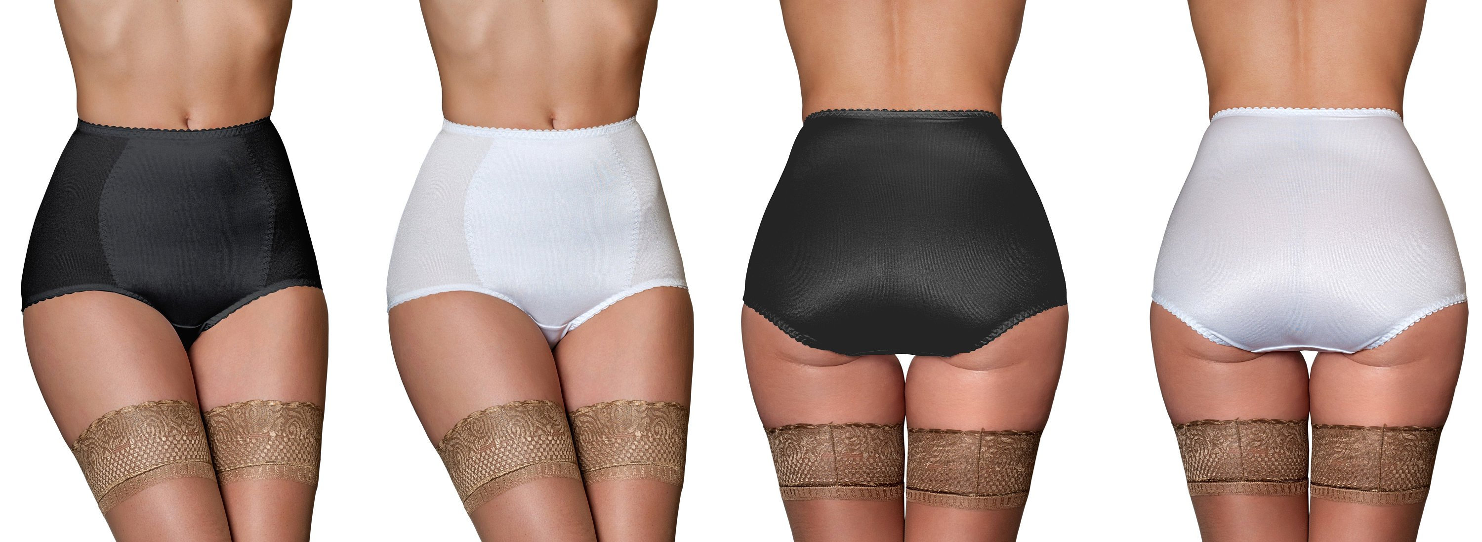 DS234 – Short Legged Satin Panel Girdle – Roll On Girdles, Pull On Girdles