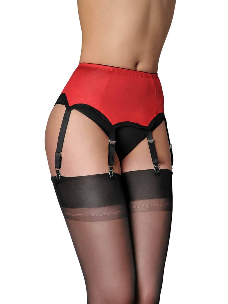 Premier Lingerie Lycra '6 Strap' Suspender / Garter Belt for Stockings PL2 image 5