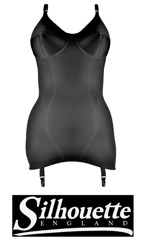 Premier Lingerie 'silhouette Collection Black Satin Madame 'X' Open  Corselette Shapewear mx150b 