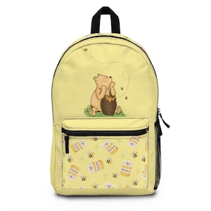 Classic Winnie the Pooh Backpack, School Backpack, Honey Bees Backpack, Winnie the Pooh Bag, Honeybees School Bag, Winnie the Pooh Gift