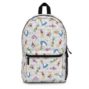 Disney Alice in Wonderland Backpack, Disney Backpack, Cheshire Cat Backpack, White Rabbit Bag, School Bag, Alice Bag, Mad Hatter Backpack