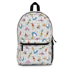 Loungefly x Lasr Exclusive Disney Alice in Wonderland Golden Afternoon AOP Mini Backpack - Fashion Cute Purses Backpacks