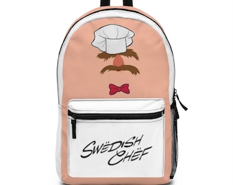 Muppets Swedish Chef Backpack, Muppets Backpack, Swedish Chef Bag, Muppets Gift, School Backpack, Muppets Bag, Chef Backpack, Retro Backpack