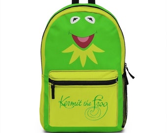 Muppets Kermit the Frog Backpack, Muppets Backpack, Kermit Bag, Muppets Gift, School Backpack, Muppets Bag, Kermit Backpack, Retro Backpack