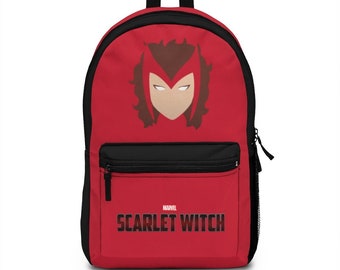 Mar vel Scarlet Witch Backpack, Wanda Maxi moff Backpack, Mar vel Backpack, Scarlet Witch Bag, Wanda Gift, School Backpack, Wanda Vision