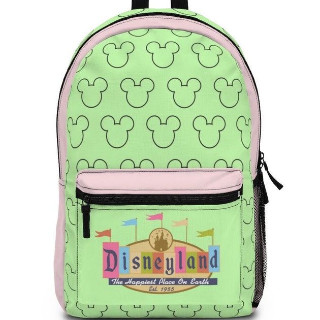 Disneyland Green & Pink Backpack, Disney Backpack
