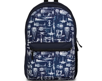 Star Wars Blueprints Backpack, Disney Backpack, Star Wars Bag, Spaceships Backpack, School Backpack, Star Wars Backpack, Galaxys Edge Bag