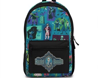 Disney Haunted Mansion Backpack, Theme Park Backpack, Haunted Mansion Bag, Disney Backpack, Disney Gift, School Bag, Haunted Mansion Gift