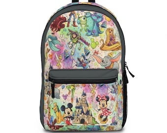 Disney Characters Backpack, Disney Backpack, Mickey Mouse Backpack, Disney Bag, Mickey Bag, School Backpack, Disney Gift, Minnie Backpack