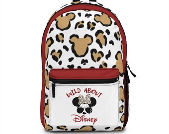 Wild About Disney Leopard Minnie Backpack, Theme Park Backpack, Disney Backpack, Minnie Mouse Backpack, Disney Gift, School Bag