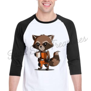 Disney Rocket Baseball Tee, Rocket Shirt, Disney Shirt, Disney Jersey, Rocket Gift, Disney Rocket Tee, Guardians of the Galaxy, Raccoon Tee