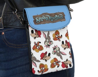 Disney Splash Mountain Crossbody Phone Wallet Purse, Splash Mountain Purse, Disney Purse, Brer Rabbit, Brer Bear, Brer Fox, Frontierland