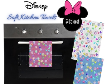 Paño de cocina suave con globos de Mickey Mouse de Disney, toalla de cocina, toalla Disney, globos de Mickey, toalla Disney, paño de cocina Mickey, cocina Disney
