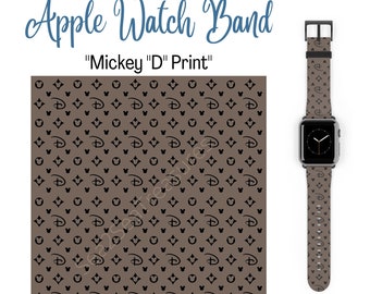 Disney D Print Vegan Leather Apple Watch Band, Disney Watch Band, Apple Watch Band, Disney Apple Watch, Mickey Mouse Watch Band