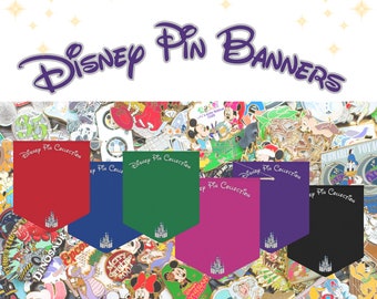 Disney Pin Collection Pennant 6 COLORS, Disney Banner, Pennant Flag, Disney Flag, Pin Collection Holder, Disney Pin Trader, Disneyland Pins