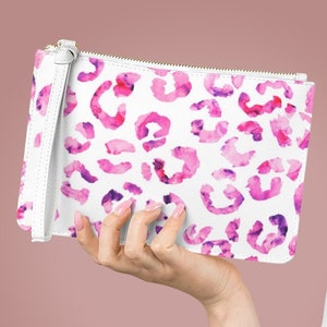 Leopard print shopper bag - pink small initials – SWYC