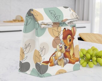 Disney Bambi and Thumper Lunch Bag, School Lunch Bag, Disney Lunch Bag, Bambi Lunch Bag, Thumper Lunch Bag, Bambi School Lunch Bag