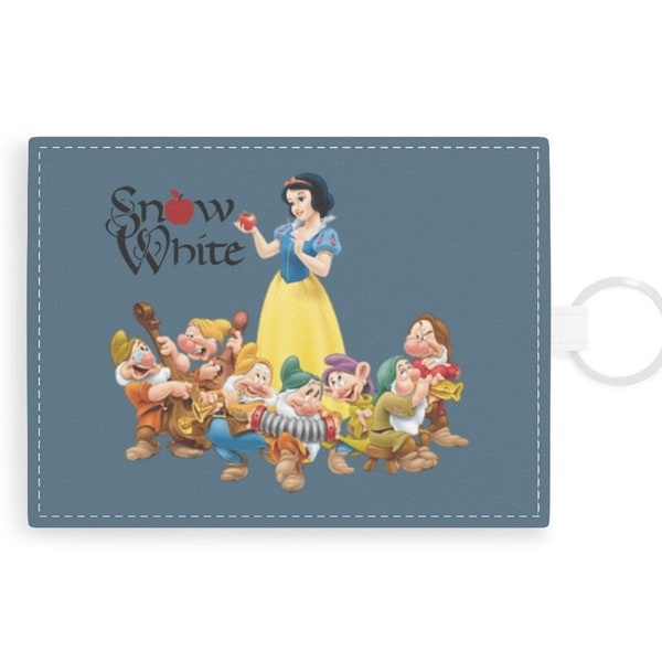 Disney Snow White Vegan Leather Card Holder, Disney Wallet, Magic Kingdom, Disneyland, Disney Gift, Snow White Card Holder, Seven Dwarfs