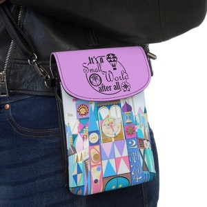 Disney It&#39;s a Small World Crossbody Phone Wallet Purse, Small World Crossbody, Disney Purse, Small World Ride Purse, Theme Park Bag